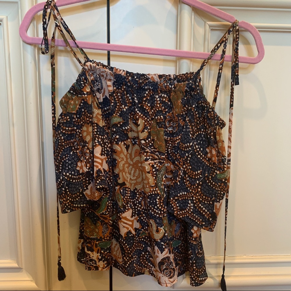 MADEWELL OFF SHOULDER TIE TOP